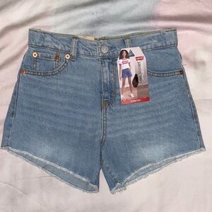 Levi's Girls Blue Denim Shorts Size 10 NEW